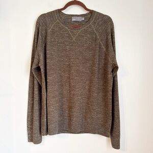 Vince Wool Linen Blend Crewneck Sweater green size XL